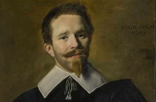 Image de l'œuvre de Frans Hals d'un homme avec la main sur le cœur