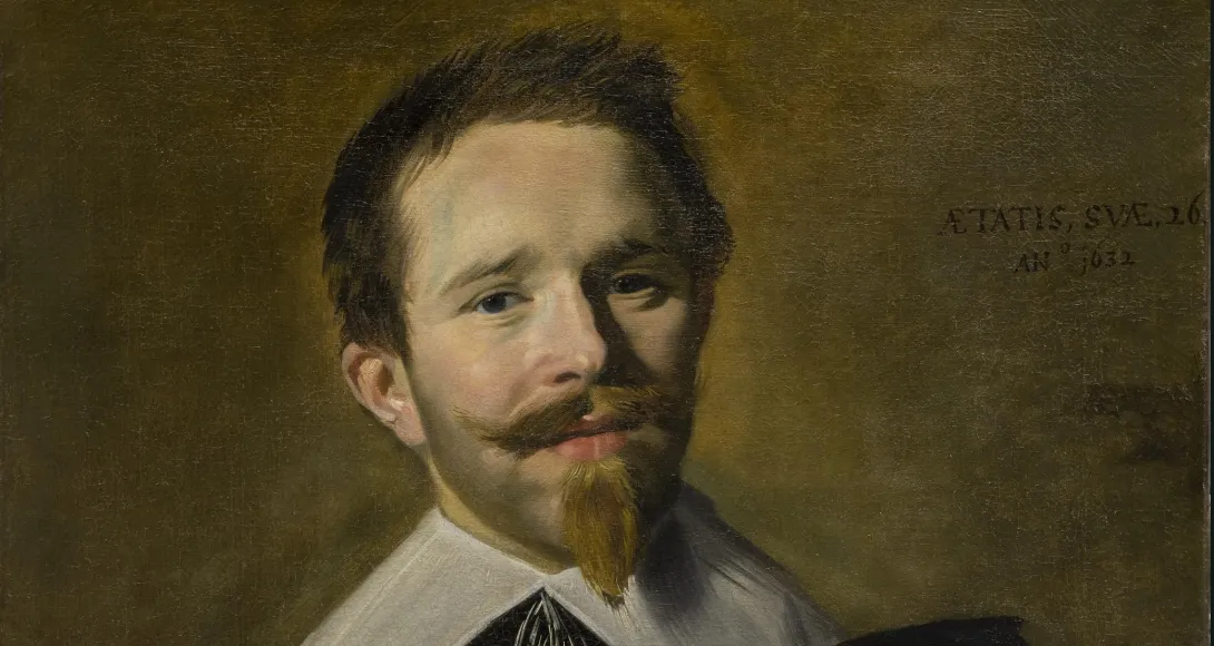 Image de l'œuvre de Frans Hals d'un homme avec la main sur le cœur