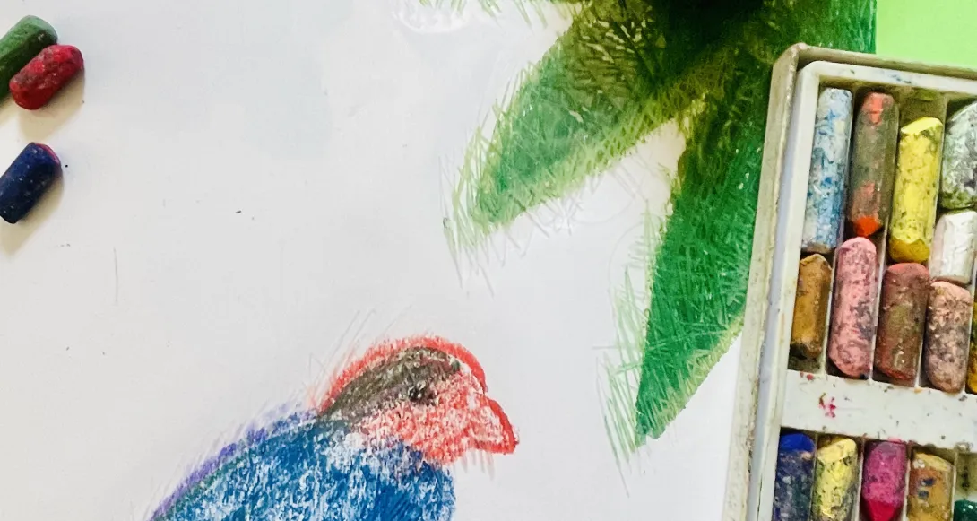 Atelier pastel gribouillé
