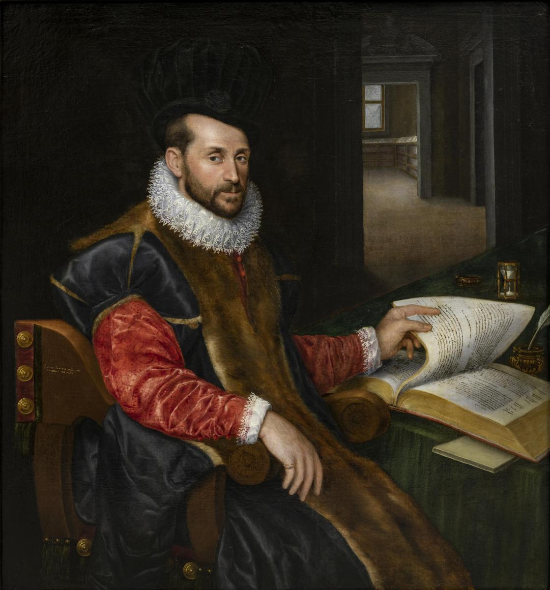 Portrait d'homme assis feuilletant un livre, ou Portrait dit du sénateur Orsini, 1577-1579, Lavinia Fontana (1552 - 1614)