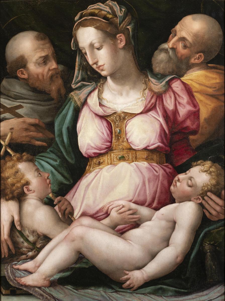 Sainte Famille avec le petit saint Jean-Baptiste et saint François d'Assise, milieu du 16e siècle, Giorgio Vasari (1511-1574)
