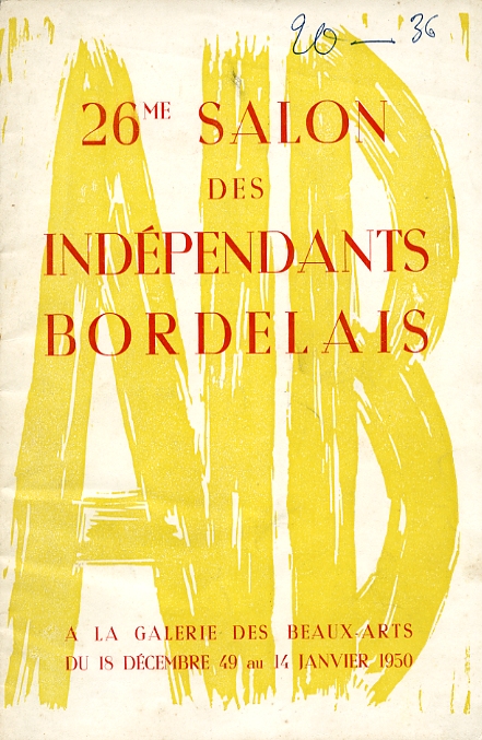 Lien vers le catalogue du salon des Artistes Indépendants Bordelais 1949-1950