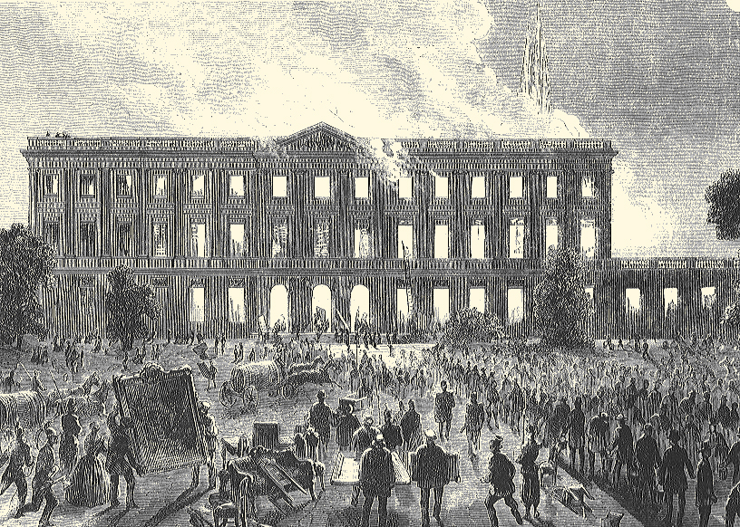 Incendie du Palais Rohan © Archives municipales-mairie de Bordeaux.