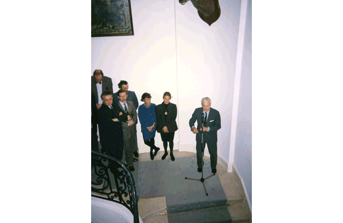 Vues de l'exposition pendant le vernissage, Trophées de Chasse, 1991-1992