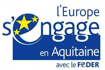 Logo l'Europe s'engage en Aquitaine avec le Feder