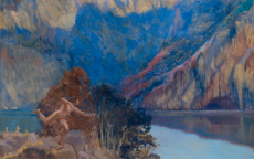 Albert-Paul Besnard, Chasseur dans un paysage lacustre, 1917 