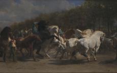 Rosa Bonheur et Nathalie Micas, Le Marché aux chevaux, 1855, Huile sur toile, The National Gallery, London. Bequeathed by Jacob Bell.