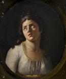 Jean-Joseph Taillasson, Portrait d’une jeune femme vêtue à l’antique, XVIIIe siècle.